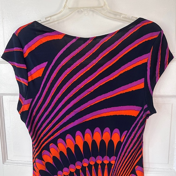 Vintage Y2K Nannette Lepore Babydoll Blouse L Stretch Gathered V-Neck Retro - Picture 14 of 16